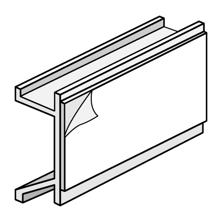 shelf channel label holder with adhesive